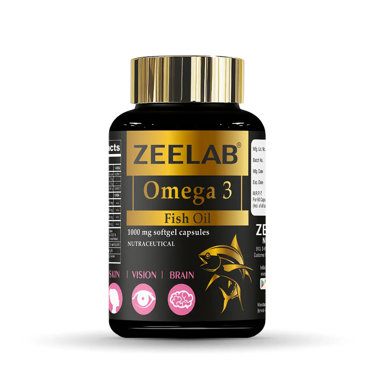 Zeelab Omega 3 Fish Oil Capsules